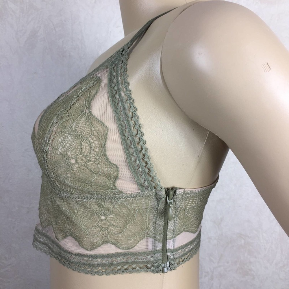 Medium Victoria’s Secret Very Sexy Mesh and Lace Green Bralette - Picture 2 of 4